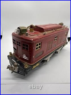 Lionel Prewar Standard Gauge Tinplate No. 8 Red Electric Engine