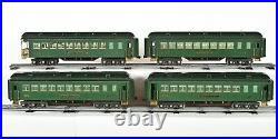 Lionel Prewar Standard Gauge Two Tone Green State Cars withboxes Nice condition