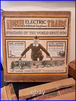 Lionel Prewar Standard Tinplate No. 347 Outfit No. 8 with 337 & 338 Cars in Box