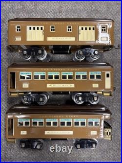 + Lionel Prewar Standard Tinplate Two Tone Brown 332 339 341 3 Car Passenger Set