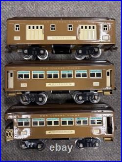 + Lionel Prewar Standard Tinplate Two Tone Brown 332 339 341 3 Car Passenger Set