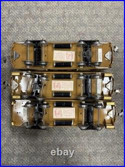 + Lionel Prewar Standard Tinplate Two Tone Brown 332 339 341 3 Car Passenger Set