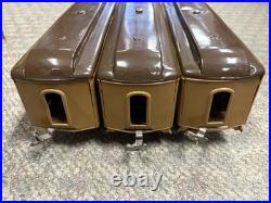 + Lionel Prewar Standard Tinplate Two Tone Brown 332 339 341 3 Car Passenger Set