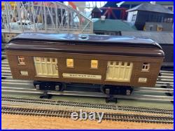 + Lionel Prewar Standard Tinplate Two Tone Brown 332 339 341 3 Car Passenger Set