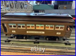 + Lionel Prewar Standard Tinplate Two Tone Brown 332 339 341 3 Car Passenger Set