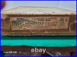 Lionel Prewar Standard Train Set In Original Box No. 8E Two Cars And Track