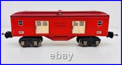 Lionel Prewar Tinplate 600 601 602 Red Pullman Passenger Car Set of 3