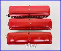 Lionel Prewar Tinplate 600 601 602 Red Pullman Passenger Car Set of 3
