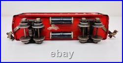 Lionel Prewar Tinplate 610 612 Red Pullman Observation Passenger Cars Set of 3