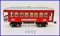 Lionel Prewar Tinplate 610 612 Red Pullman Observation Passenger Cars Set of 3