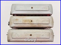 Lionel Prewar Tinplate 610 612 Red Pullman Observation Passenger Cars Set of 3