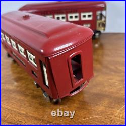 Lionel Prewar Tinplate O scale Pullman Non Lighted Passenger Car 603 604