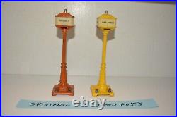 Lionel Prewar Train Accessory O Gauge 57 Orange Lamp Post Yellow Vintage Origin