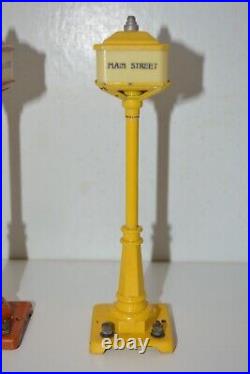 Lionel Prewar Train Accessory O Gauge 57 Orange Lamp Post Yellow Vintage Origin