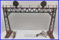 Lionel Prewar Train O/standard Gauge 440 Signal Bridge Terracotta/gray