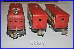 Lionel Prewar Train Set 248 Engine & 629, 630 Passenger Cars O Gauge