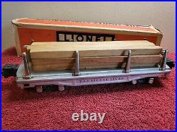 Lionel Silver 2811 Prewar Lumber Car In Original Box O Gauge