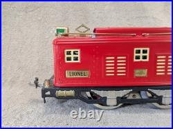 Lionel Standard Gauge No 8 E Locomotive Prewar Vintage Red Untested