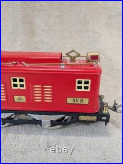 Lionel Standard Gauge No 8 E Locomotive Prewar Vintage Red Untested