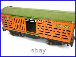 Lionel Train Lines Prewar Cattle Car 513 Standard Gauge 1927-38 Orange