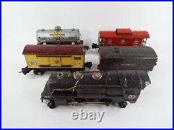 Lionel Train O Gauge Prewar 259E Locomotive with Tender & Freight Cars