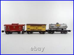 Lionel Train O Gauge Prewar 259E Locomotive with Tender & Freight Cars