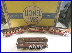 Lionel Trains Pre-war 1052e Lionel / Ives Passenger Set- O Gauge- Bxd- B1