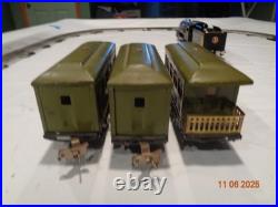 Lionel Vintage Pre War (1933-42) #259E Gun Metal Gray & Black 259T With 3 Cars