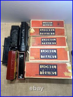 Lionel pre-war O gauge 1666 steam locomotive 2666w tender 3 car freight set