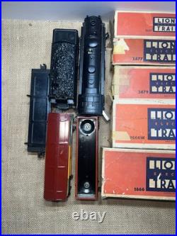 Lionel pre-war O gauge 1666 steam locomotive 2666w tender 3 car freight set