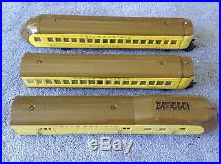 Lionel prewar 1935 UP Streamliner Boxed Set #751W Yellow & Brown 752W 753 754