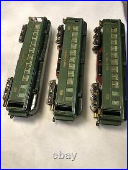 Lionel prewar 381E, two toned Green State Set, Standard Gauge