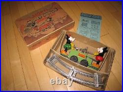 Lionel prewar Mickey Mouse Handcar green, windup, Disney antique withbox, trk, key