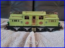 Lionel prewar Standard Gauge 408e Apple Green Locomotive Nice