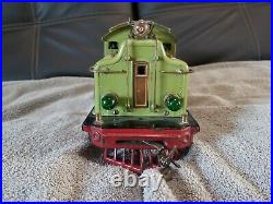 Lionel prewar Standard Gauge 408e Apple Green Locomotive Nice