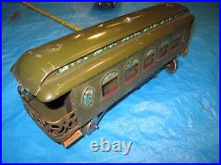 Lionel prewar passenger car #190 observation end car dk green ex. Orig