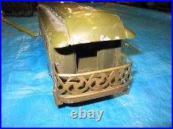 Lionel prewar passenger car #190 observation end car dk green ex. Orig