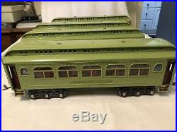 Lionel prewar standard gauge 400 series apple green 4 passenger cars