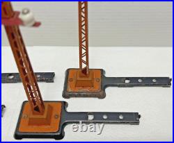 Lot Of 4 Lionel Prewar O-gauge 060 Orange Telegraph Poles With Arms Lot Of 4 Lionel Prewar O-gauge 060 Orange Telegraph Poles With Arms