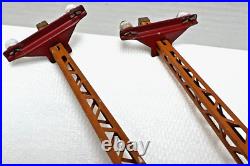 Lot Of 4 Lionel Prewar O-gauge 060 Orange Telegraph Poles With Arms Lot Of 4 Lionel Prewar O-gauge 060 Orange Telegraph Poles With Arms