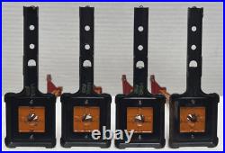 Lot Of 4 Lionel Prewar O-gauge 060 Orange Telegraph Poles With Arms Lot Of 4 Lionel Prewar O-gauge 060 Orange Telegraph Poles With Arms