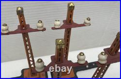 Lot Of 6 Lionel O-gauge Prewar #060 Orange Telegraph Poles With Extension Arms