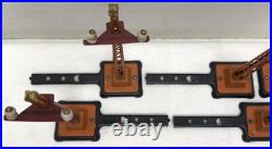 Lot Of 6 Lionel O-gauge Prewar #060 Orange Telegraph Poles With Extension Arms