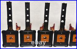 Lot Of 6 Lionel O-gauge Prewar #060 Orange Telegraph Poles With Extension Arms