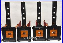 Lot Of 6 Lionel O-gauge Prewar #060 Orange Telegraph Poles With Extension Arms