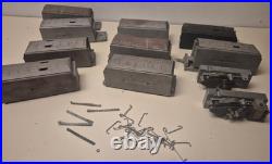 Lot of 9 Lionel pre-war tender shells + 2 whistle mechanisms for parts/repairs