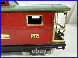 Nice Lionel Original Prewar BOXED #217 Caboose in Red/Peacock