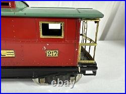 Nice Lionel Original Prewar BOXED #217 Caboose in Red/Peacock