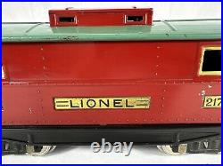 Nice Lionel Original Prewar BOXED #217 Caboose in Red/Peacock