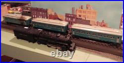 O GAUGE TRAIN SET 3 Pre War Tin Plate PASSENGER CARS WITH ENGINE/TENDER Lionel